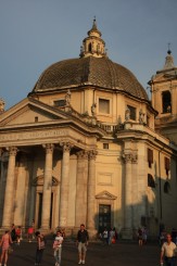 Piazza del Popolo, una din biserici (greu de spus care)