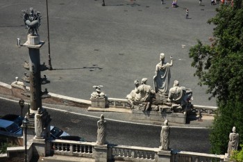 Parcul Borghese - vedere catre Piazza del Popolo