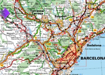 harta barcelona-montserrat