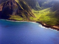 Priveliste asupra stancilor, Insula Molokai, Hawaii
