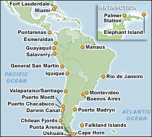 Ruta Croaziere America de Sud