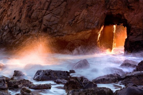 Apus de soare, Pfeiffer, Big Sur, California