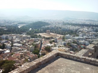 Panorama de pe Acropole - se vede Templul lui Zeus