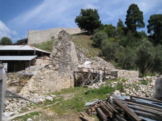 Grecia, Halkidiki: Ouranopolis (ruinele manastirii Zygou)