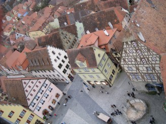 Germania, Rothenburg ob der Tauber: vedere din Turnul Primariei