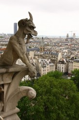 Vedere de pe terasa din turnul de nord Notre Dame