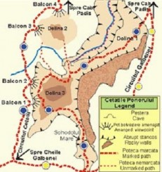 Harta Circuit Cetatile Ponorului