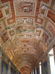 plafon in sala hartilor - muzeele Vaticane