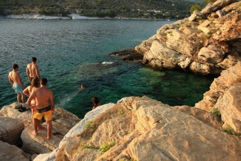 Plaja Alikes din insula Thassos