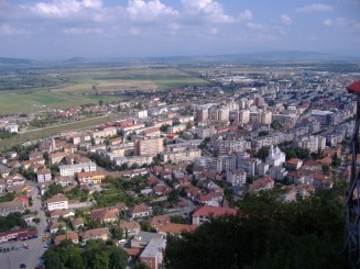 Deva-orasul vazut de la cetate