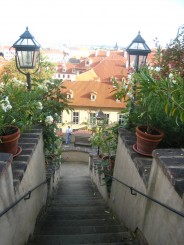Praga, august 2010 - gradinile in trepte de la castel