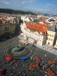 Praga, august 2010 - vedere din turnul cu ceasul astronomic