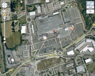 captura google maps cu locatia centrului comercial si a restaurantului.