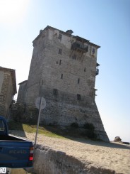 Grecia, Halkidiki: Ouranopolis, Turnul bizantin