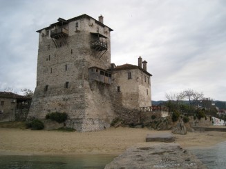 Grecia, Halkidiki: Ouranopolis, Turnul bizantin