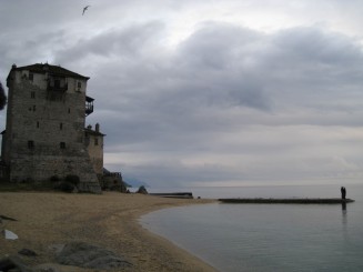 Grecia, Halkidiki: Ouranopolis, Turnul bizantin