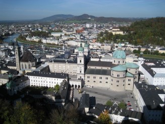 Austria: orasul Salzburg vazut de la Fortareata Hohensalzburg