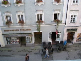 Salzburg: vedere de la fereastra Hotelului Amadeus