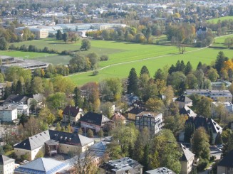 Austria: orasul Salzburg vazut de la Fortareata Hohensalzburg