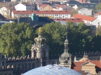 Dresda, poarta Palatului Zwinger,  vazuta din turnul Bisericii Maicii Domnului (Frauenkirche)
