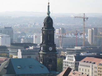 Dresda, imagine din turnul Bisericii Maicii Domnului (Frauenkirche)