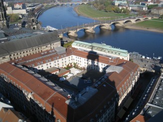 Dresda, imagine din turnul Bisericii Maicii Domnului (Frauenkirche)