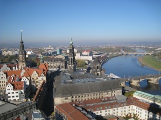 Dresda, imagine din turnul Bisericii Maicii Domnului (Frauenkirche)