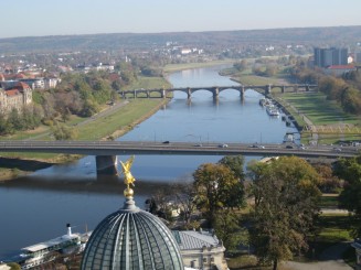 Dresda, imagine din turnul Bisericii Maicii Domnului (Frauenkirche)