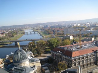 Dresda, imagine din turnul Bisericii Maicii Domnului (Frauenkirche)