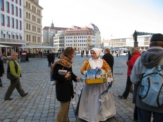 Dresda, in apropiere de Frauenkirche (Biserica Maicii Domnului)