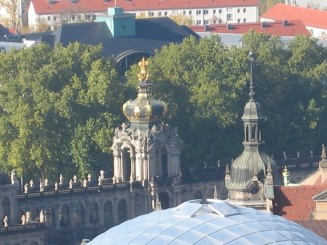 Dresda, poarta Palatului Zwinger, vazuta din turnul Bisericii Maicii Domnului (Frauenkirche)