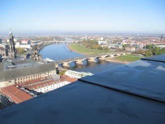 Dresda, imagine din turnul Bisericii Maicii Domnului (Frauenkirche)