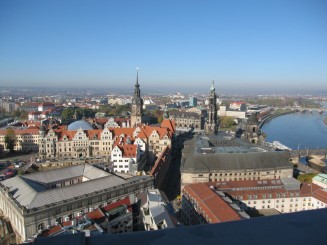 Dresda, imagine din turnul Bisericii Maicii Domnului (Frauenkirche)