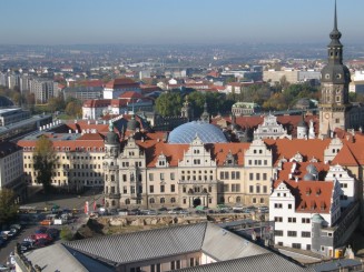 Dresda, imagine din turnul Bisericii Maicii Domnului (Frauenkirche)