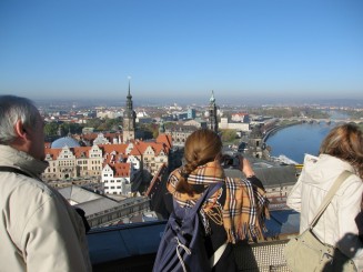 Dresda, imagine din turnul Bisericii Maicii Domnului (Frauenkirche)