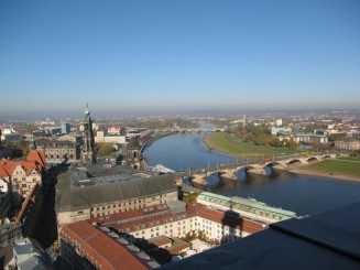 Dresda, imagine din turnul Bisericii Maicii Domnului (Frauenkirche)