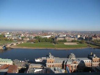 Dresda, imagine din turnul Bisericii Maicii Domnului (Frauenkirche)