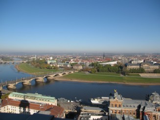 Dresda, imagine din turnul Bisericii Maicii Domnului (Frauenkirche)