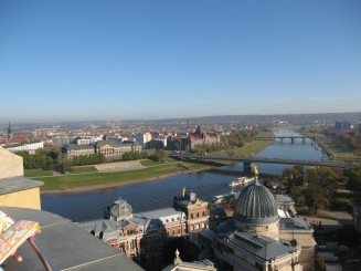 Dresda, imagine din turnul Bisericii Maicii Domnului (Frauenkirche)