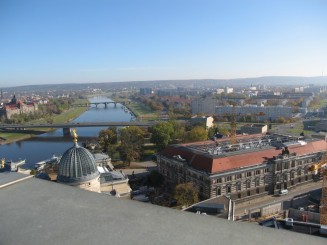 Dresda, imagine din turnul Bisericii Maicii Domnului (Frauenkirche)