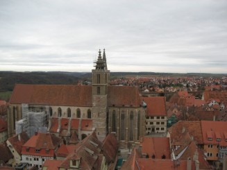 Germania, Rothenburg ob der Tauber: vedere din Turnul Primariei (Biserica Sf. Iacob)