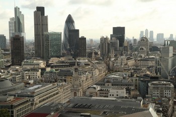 Panorama din Catedrala Sf. Paul (catre est) - City