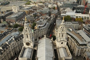 Panorama din Catedrala Sf. Paul (catre vest)