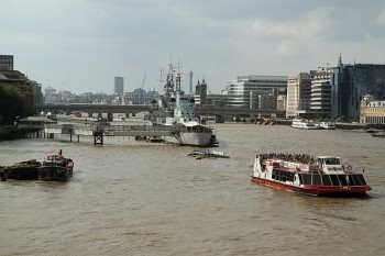 HMS Belfast - Panorama de pe Tower Bridge