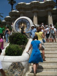 Barcelona-Parc Guell, fantana cu cap de sarpe