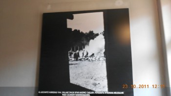 ``Foc de tabara`` spatiu deschis de incinerare a cadavrelor cand capacitatea crematoriilor era depasita- Foto facuta de un polonez