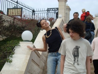 Grădinile Bahai şi panorama oraşului Haifa - Israel