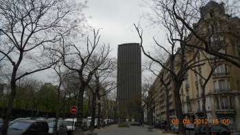 Turnul Monparnasse vazut de pe B-ul Edgar Quinet