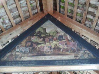 Panourile pictate - salvate din incendiul din 1993