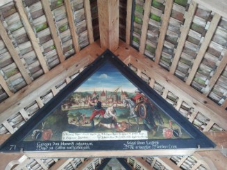 Panourile pictate - salvate din incendiul din 1993